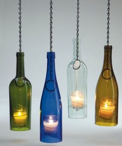 diy φωτιστικά από μπουκάλια