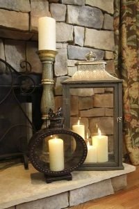 vintage διακόσμηση σπιτιού με κεριά και φανάρια