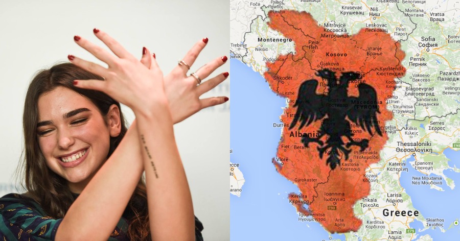 Απαράδεκτη η τραγουδίστρια Dua Lipa: Ο χάρτης της «Μεγάλης Αλβανίας» που  ξεσήκωσε θύελλα αντιδράσεων