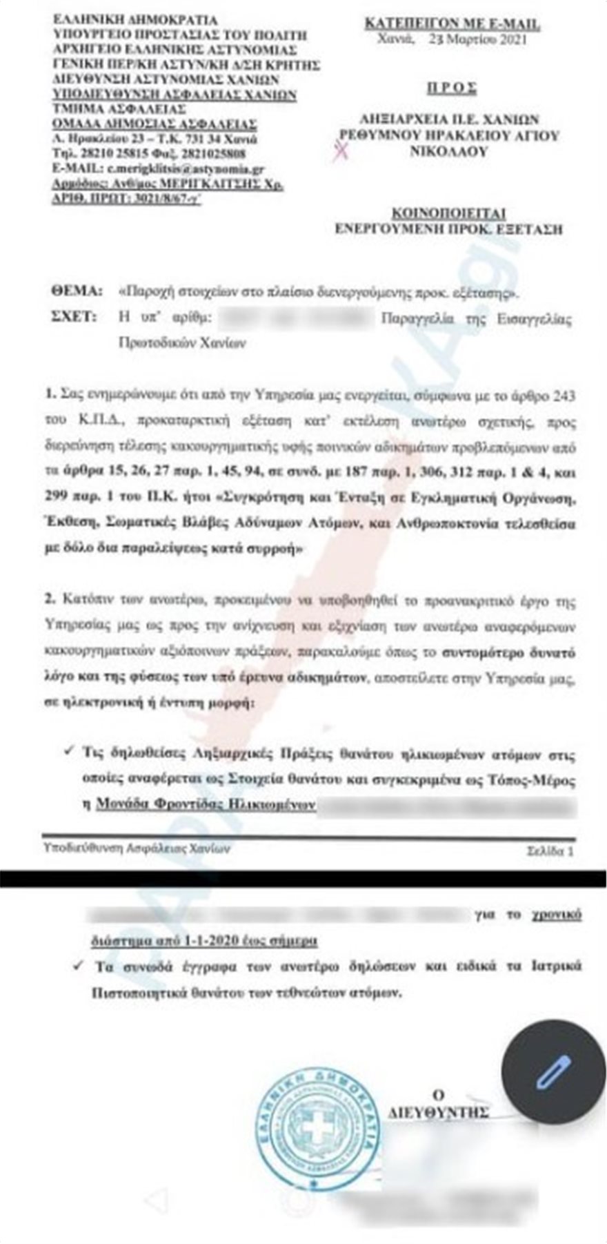 Θρίλερ στα Χανιά