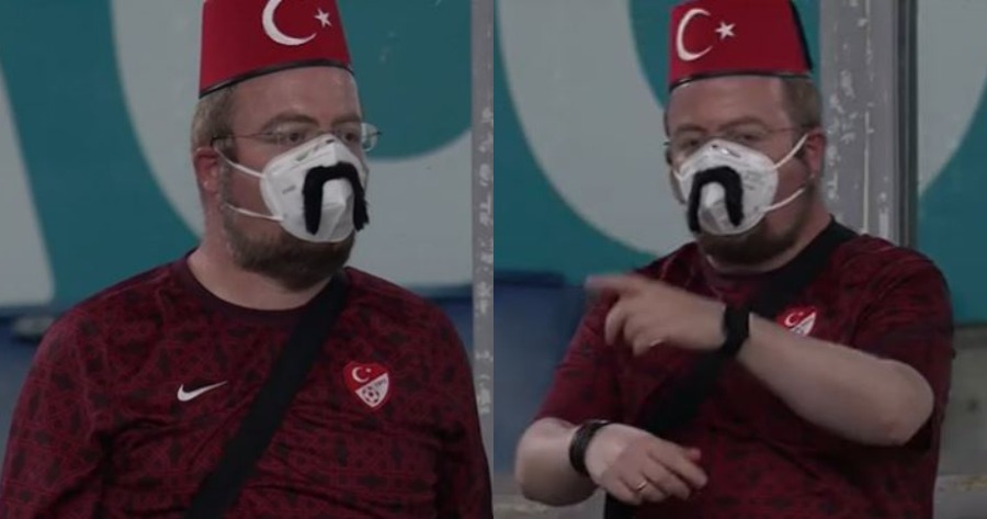EURO 2020: Ο Τούρκος φίλαθλος που έκλεψε την παράσταση.