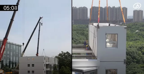 Κινέζοι έφτιαξαν αστραπιαία 10όροφη πολυκατοικία.