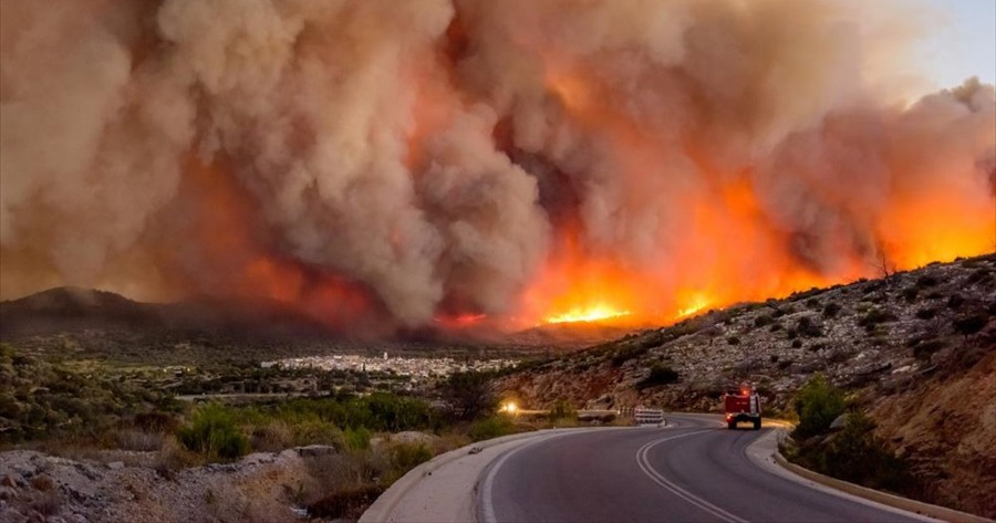 Πυρκαγιά στη Χίο