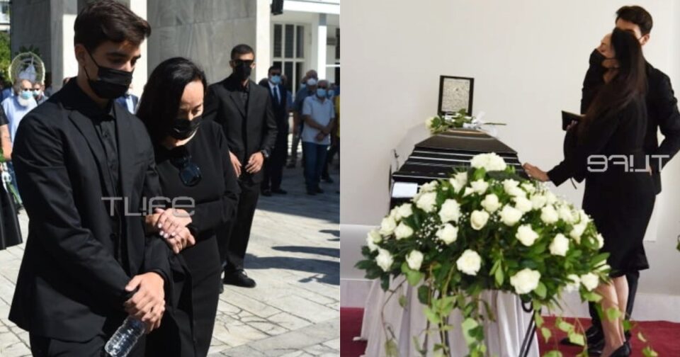 Η Βίκυ Σταμάτη στην κηδεία του Άκη Τσοχατζόπουλου