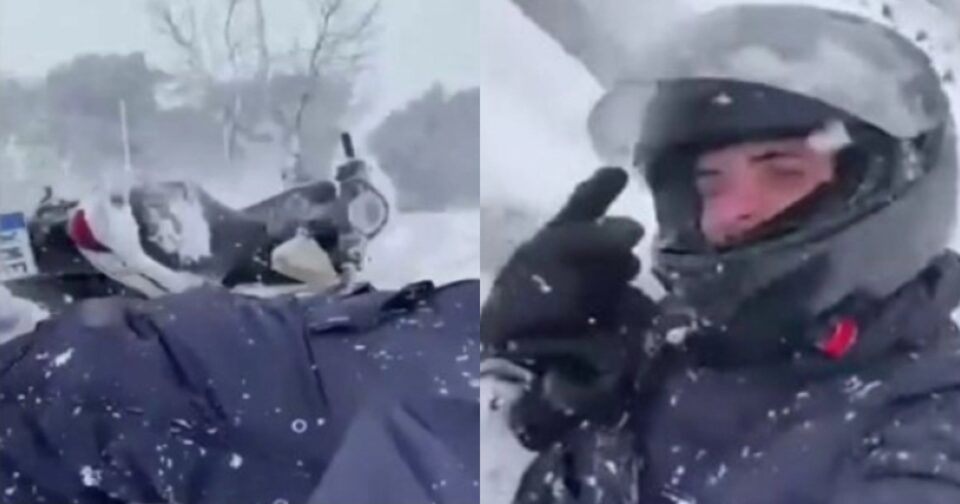 «Είναι η 5η φορά που πέφτω...»: Συγκλονίζει το βίντεο του ντελιβερά που πάει παραγγελία μέσα στα χιόνια